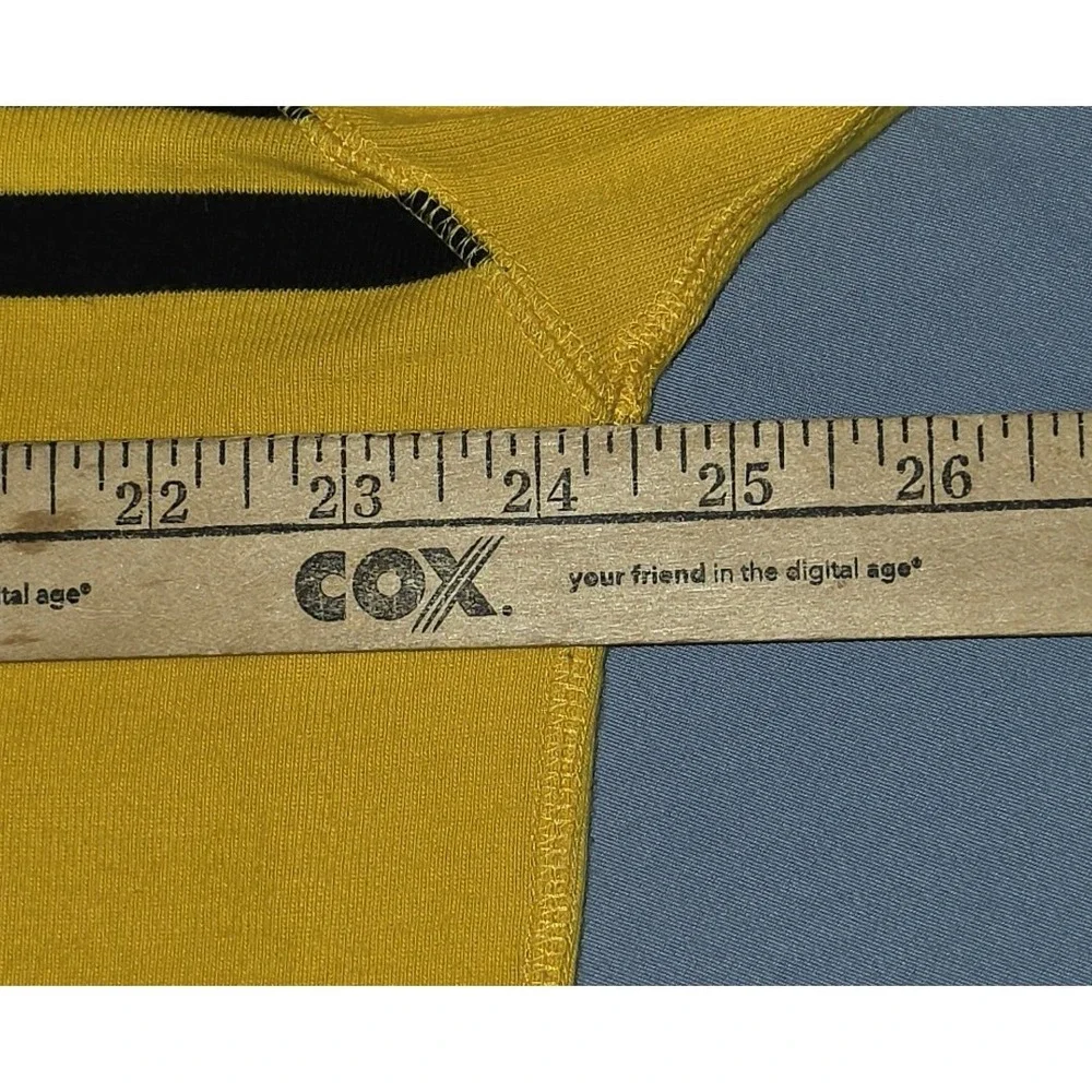 90's Ralph Lauren Mens Polo‎ Sport Striped Turtleneck 100% Yellow 2XL